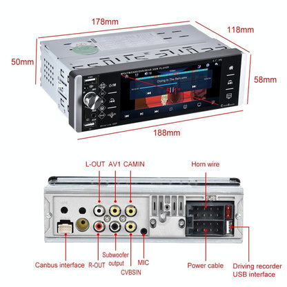 5.1 Inch Ips Capacitive Carplay Player + 8 Light Camera - Standard