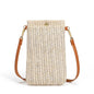 Beach Bag With Magnetic Buckle Straw Beige