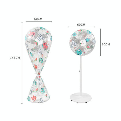 Waterproof Dustproof Fan Cover - Little Dinosaur Design