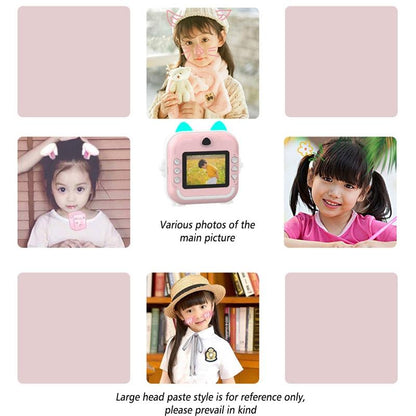 Instant Camera with Thermal Printer and Hd Video - Blue 16g - 16G Pink