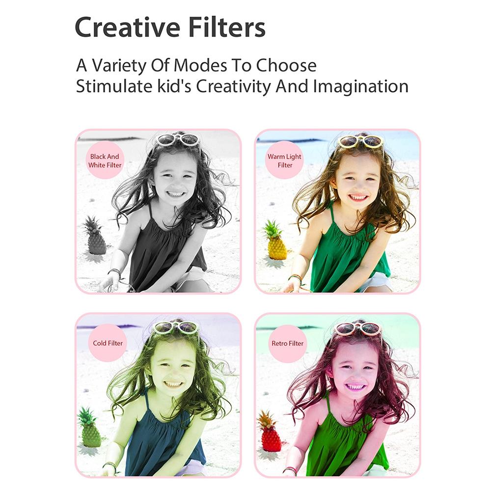 2.0-Inch 4X Zoom Hd Digital Camera For Kids - Blue - Pink