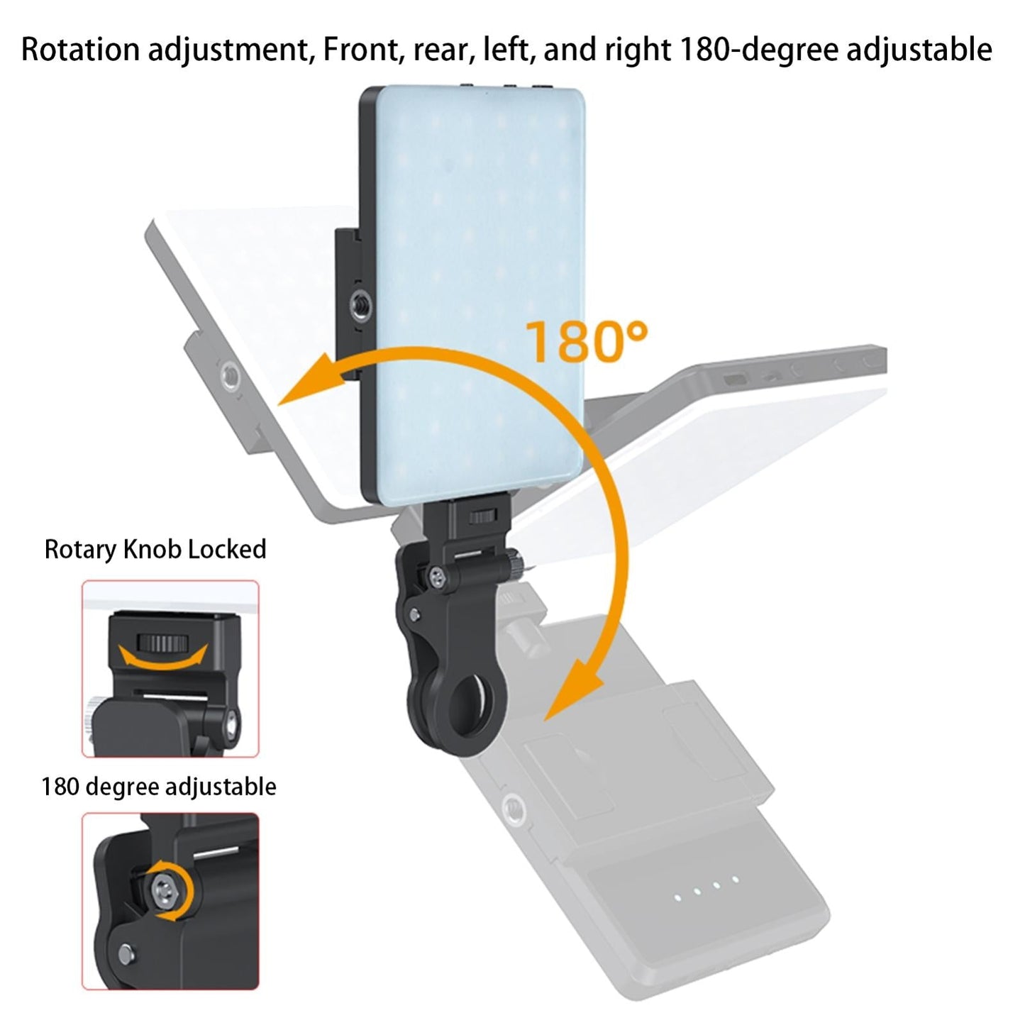Portable 5W Fill Light For Mobile Live Broadcast - V11Se Cool & Warm