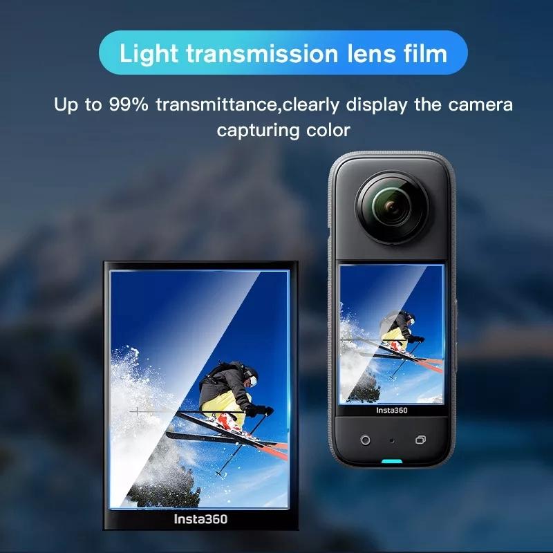 2-pack Curved Hd Protective Film for Insta360 X3
