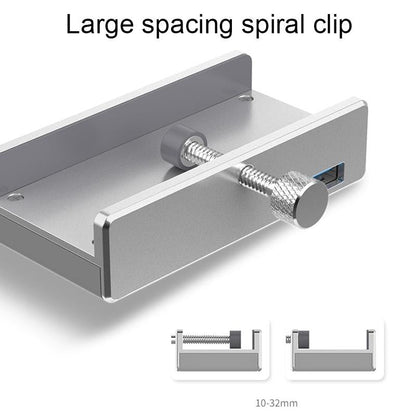 Aluminum 4-Port Usb 3.0 Clip Hub With 1M Cable - Pc1123