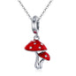 925 Sterling Silver Small Mushroom Bracelet Charms Diy Accessories
