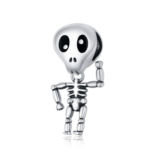 925 Sterling Silver Skull Beads For Diy Bracelets & Necklaces