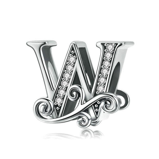 Diy Bracelet Beaded Accessories With Zircon Beads 26 Letters Style - W