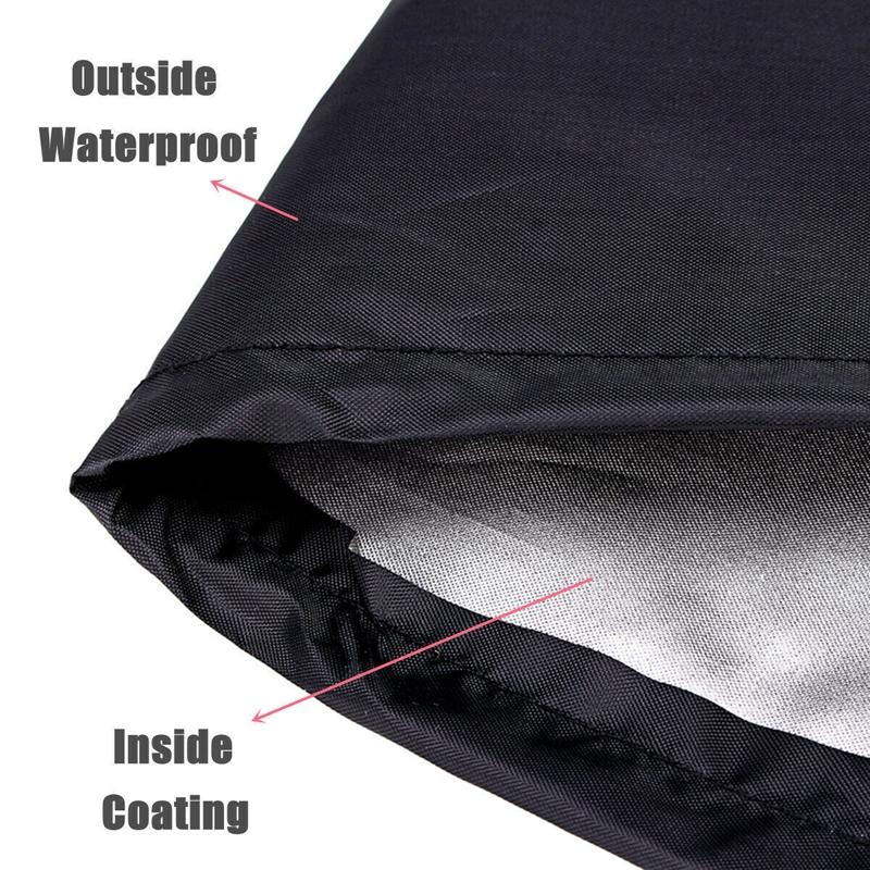 Rainproof Round Table Cover For Outdoor Garden Grill - 204X60Cm