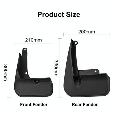 For Toyota Izoa C-Hr 2017-2023 4Pcs / Set Car Auto Soft Plastic Splash Flaps Fender Guard