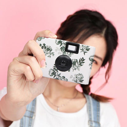 Retro Peony Disposable Mini Camera with 17 Films