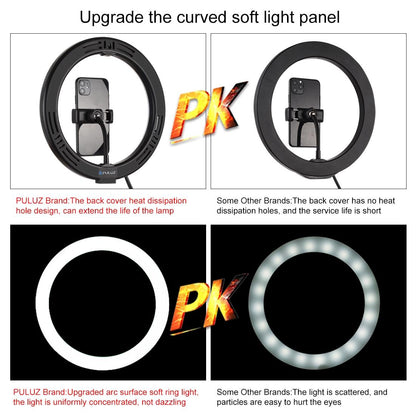 10.2 Rgbw Led Ring Light Kit with 1.1m Tripod Remote Ball Head and Phone Clamp