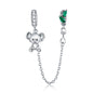 925 Sterling Silver Koala Safety Chain For Bracelets & Necklaces