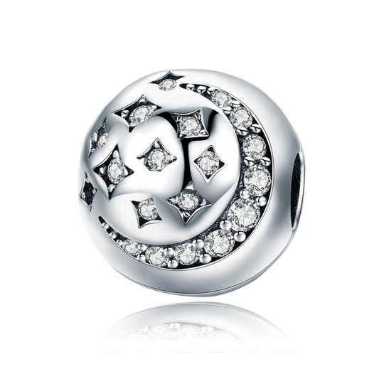 925 Sterling Silver Exquisite Star Diamond Beads For Diy Bracelets & Necklaces