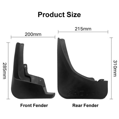 For Renault Kadjar 2016-2019 4Pcs / Set Car Auto Soft Plastic Splash Flaps Fender Guard