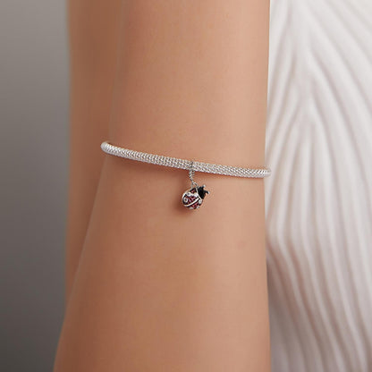 925 Sterling Silver Ladybug Pendant For Bracelets & Necklaces