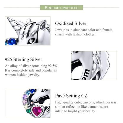 925 Sterling Silver Diy Unicorn Bracelet With Beads