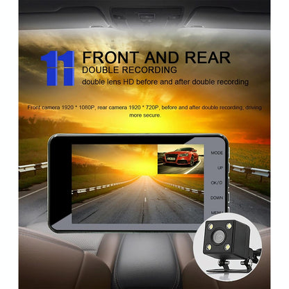 Full Hd 1080p Car Dvr with 170 Degree Wide Angle - 4 Inch Screen