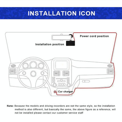 Full Hd 1080p Car Dvr with 170 Degree Wide Angle - 4 Inch Screen