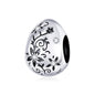 925 Sterling Silver Retro Easter Egg Diy Bracelet Beads