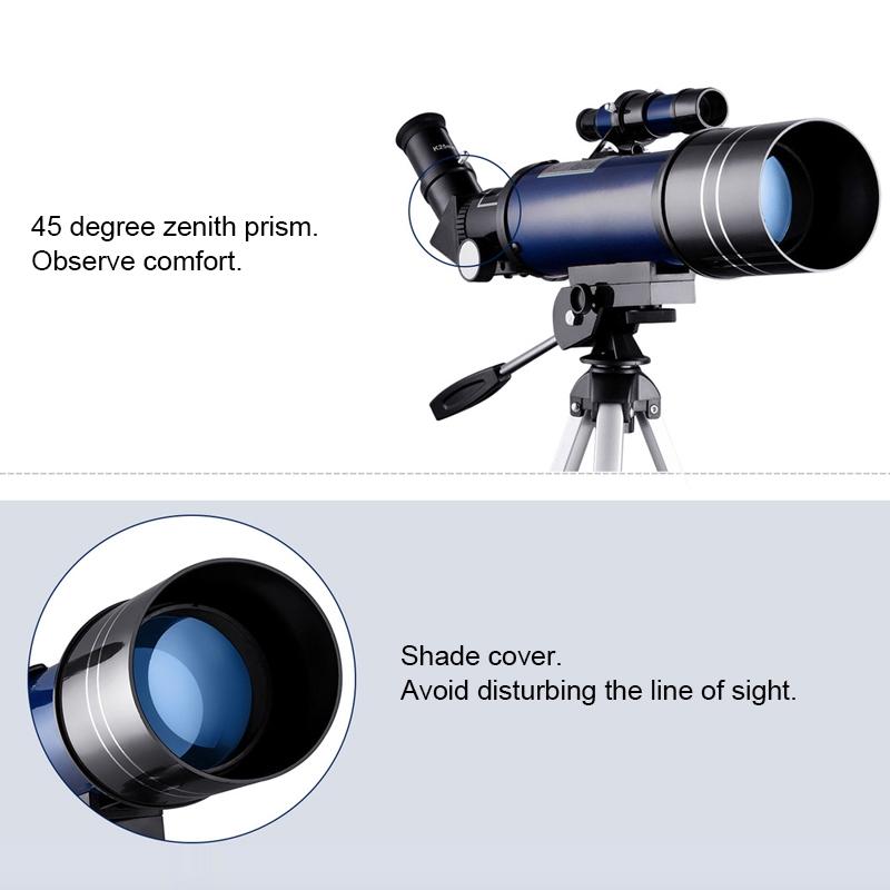 High Definition Astronomical Telescope with Tripod and Phone Clip - Dark Blue