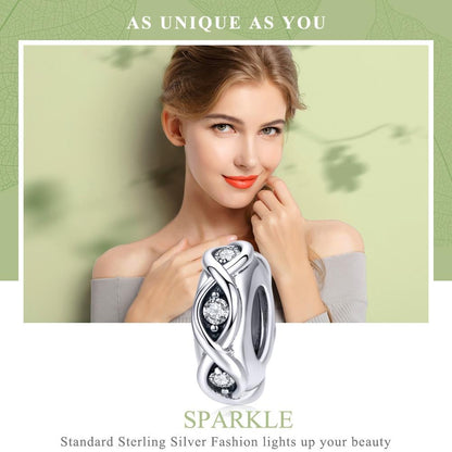 925 Sterling Silver Zircon Beaded Diy Bracelet Beads