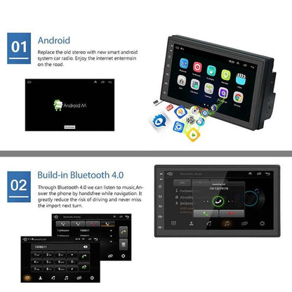 7 Inch Android Navigation Wifi Car Mp5 Player 1 + 32G Gps Bluetooth 2.5D Screen Standard + 12Lights Camera