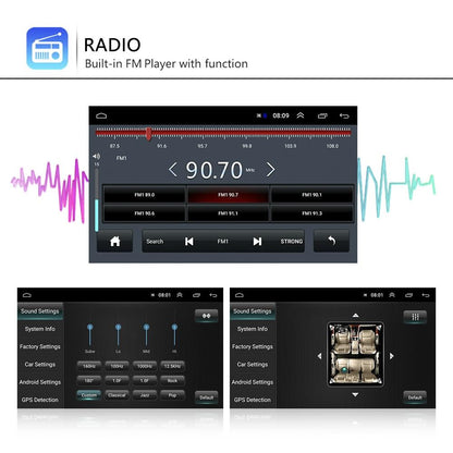 7 Inch Android Car Navigation Player For Volkswagen With Wireless Carplay - 1 + 16G - 12Lights Camera