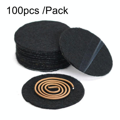 100-Pack Fireproof Cotton Pads For Incense Burners And Mosquito Coils - 6Cm