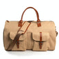 Compact Duffel Bag with Shoe Storage - Dark Brown
