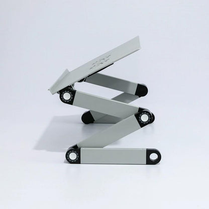 Foldable Laptop Desk with Fan & Mouse Board - Aluminum Alloy Height-adjustable