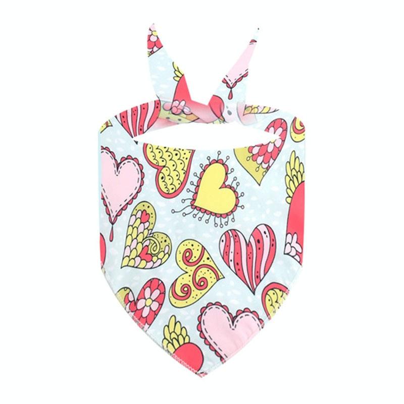 Cute Pet Triangle Towel Bib Cartoon Cats And Dogs Drool Towel Scarf - Size 01 - 04