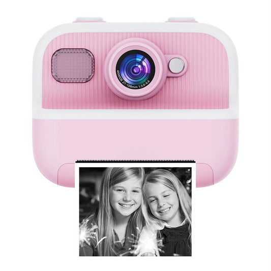 Blue Children'S Thermal Camera With Dual-Camera 1080P Hd 2400W Pixel 2.4-Inch Display - Pink+32Gb