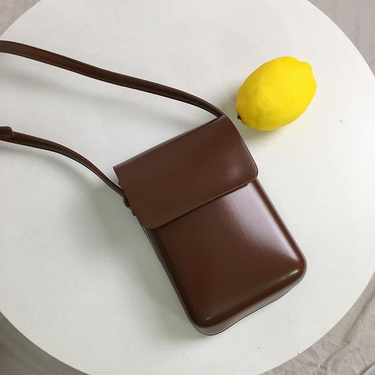 Brown Vertical Crossbody Phone Bag Versatile & Fashionable
