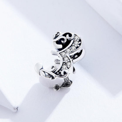 925 Sterling Silver Relief Number Series 0 9 Beads For Diy Bracelets And Necklaces Style - 3