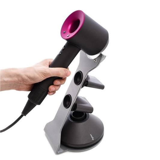 Universal Hair Dryer Stand No Drilling Silver