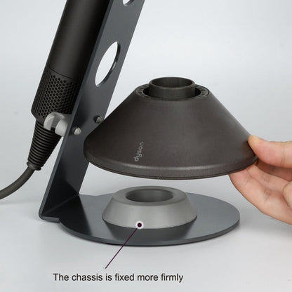 Universal Hair Dryer Stand No Drilling Silver