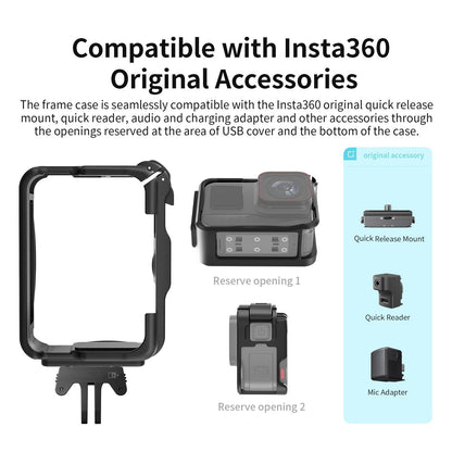 Amagisn Rabbit Cage for Insta360 Ace / Pro Sports Camera
