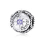 925 Sterling Silver Zodiac Zircon Bead Bracelet / Necklace Set Cancer Style - Cancer