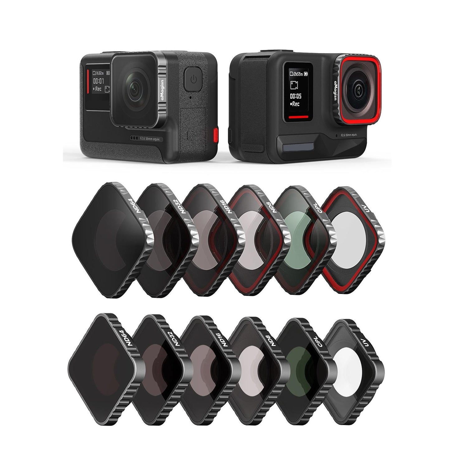 Waterproof Protective Goggles for Sports Camera - Magisn - For Insta360 Ace Pro Nd8+Nd16+Nd32+Nd64