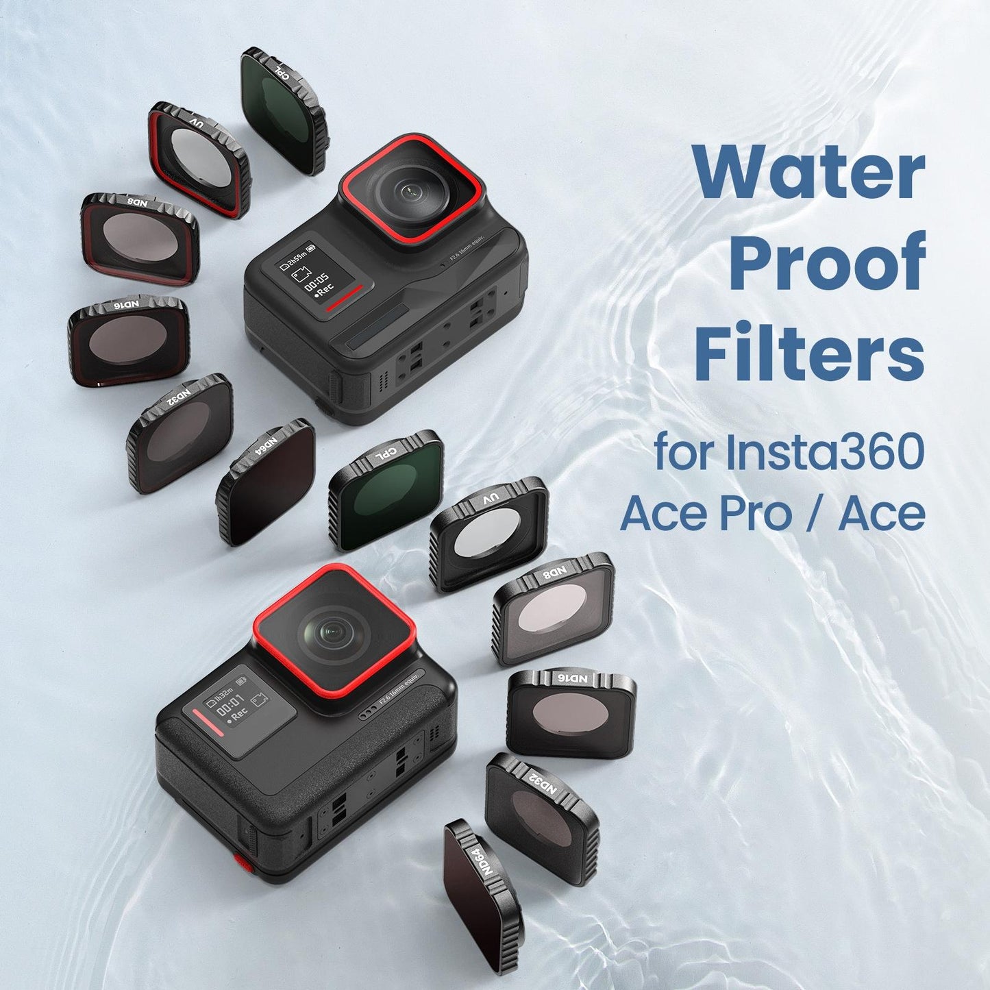 Waterproof Protective Goggles for Sports Camera - Magisn - For Insta360 Ace Pro Nd8+Nd16+Nd32+Nd64