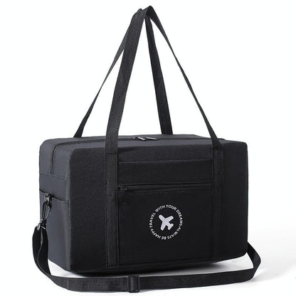 Foldable Travel Bag for Camping & Hiking - Large - Large Black