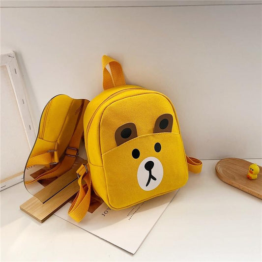 Adorable Bear Schoolbag For Kids - Cartoon Design - Bear Yellow