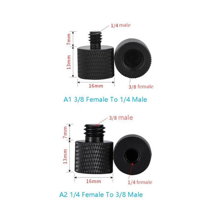 10-Pack 1 / 4 To 3 / 8 Screw Adapter - Black