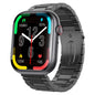 2.1 Inch Screen Smart Watch With Blood Sugar / Blood Oxygen Monitoring / Sos Alarm / 100+ Sports Modes - Black 3-Bead Steel - Black 3-Bead Steel