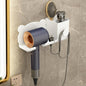 Wall Mounted Holder For Dyson Hair Dryer Bathroom Storage Rack Simple Black - Upgrade White