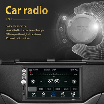 7 Inch Mp5 Bluetooth Carplay Player With Reversing Camera - Standard + 12 Lights