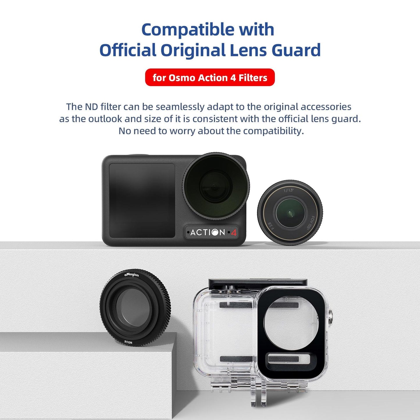 Waterproof Filter for Dji Action 4 Sports Camera - Cpl - Nd8+Nd16+Nd32+Cpl