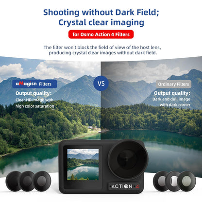 Waterproof Filter for Dji Action 4 Sports Camera - Cpl - Nd8+Nd16+Nd32+Cpl