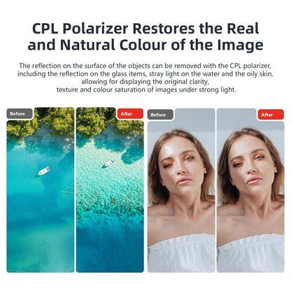 Waterproof Filter for Dji Action 4 Sports Camera - Cpl - Nd8+Nd16+Nd32+Cpl
