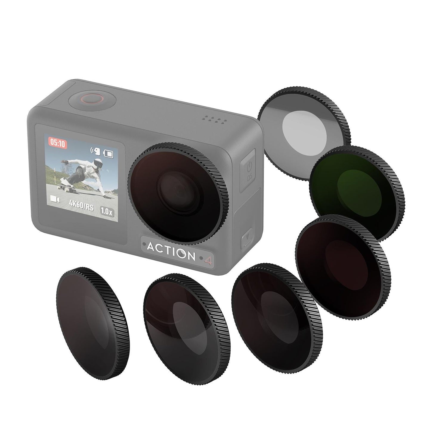 Waterproof Filter for Dji Action 4 Sports Camera - Cpl - Nd8+Nd16+Nd32+Cpl